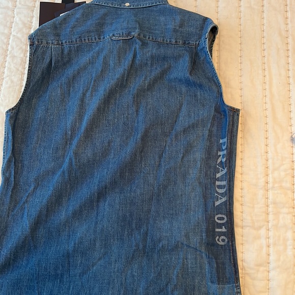 Authentic Prada Denim button down - Picture 7 of 8